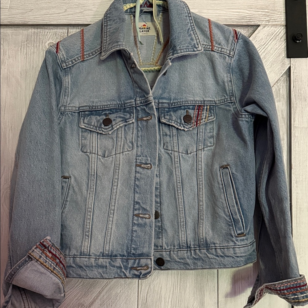 Marine Layer Light Blue Denim Jacket